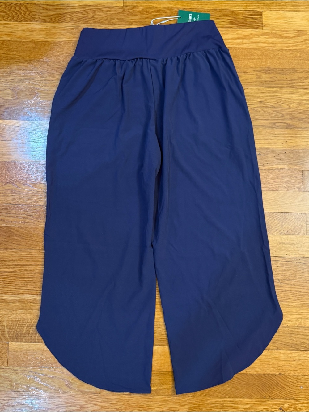 Halara Breezeful High Waisted Tummy Control Split Hem Pants Navy Blue Large NWT - Picture 6 of 7